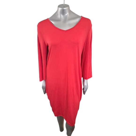 🪻BOGO🪻 Red Batwing Bodycon Dress Size XXL NWOT - Picture 1 of 8